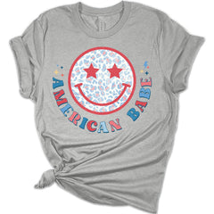 Womens 4th of July Shirts American Flag Patriotic Tshirts USA Short Sleeve Retro Graphic Tops