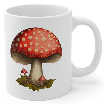 Mushroom Coffee Cup Cute Red Cap