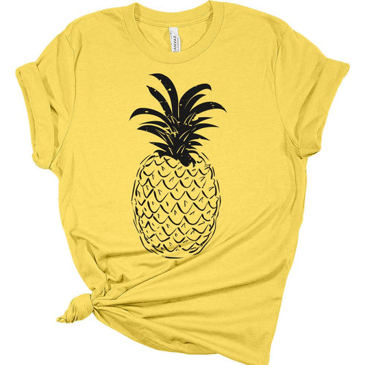 Womens Pineapple Shirt Cute T-Shirt Casual Short Sleeve Top Summer Graphic Tee