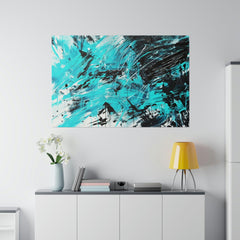 Aqua Blue 4 Wall Art-Abstract Picture Canvas Print Wall Painting Modern Artwork Canvas Wall Art for Living Room Home Office Décor