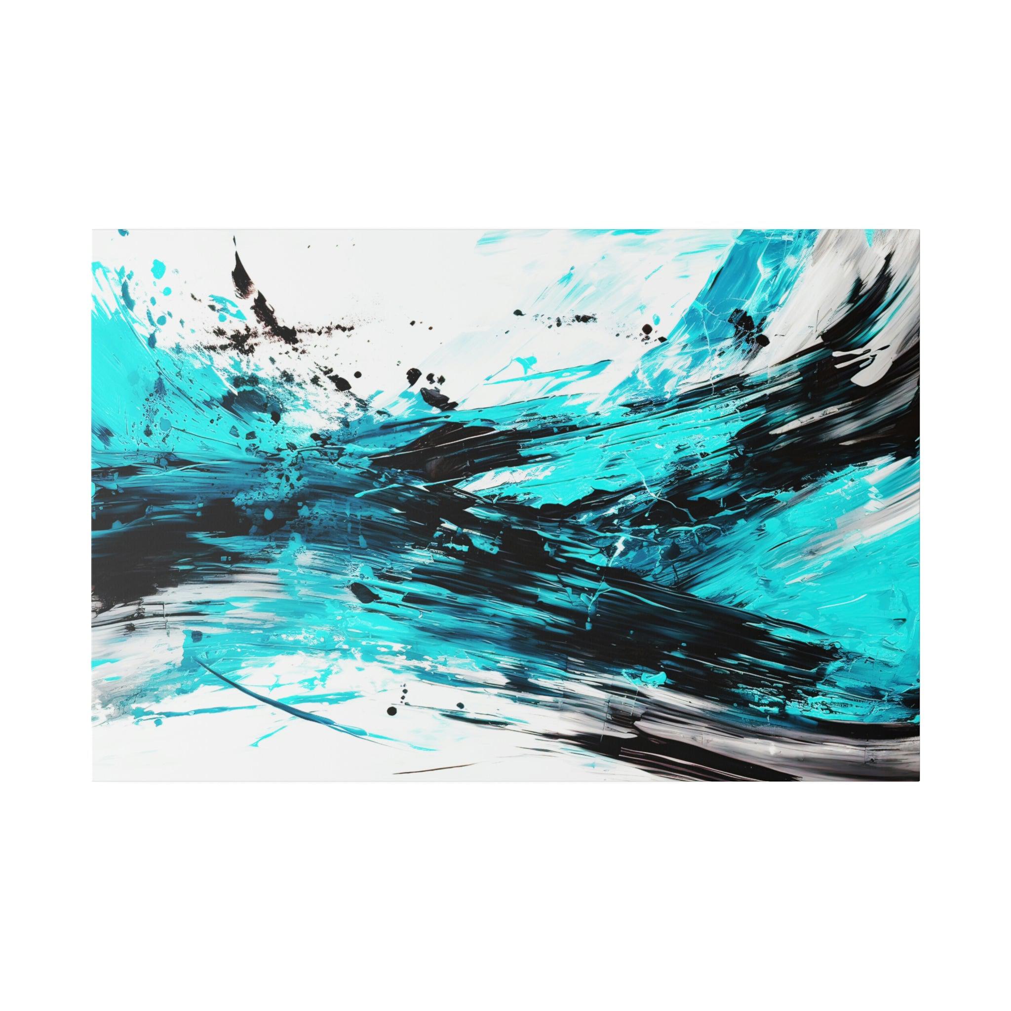 Aqua Blue 2 Wall Art-Abstract Picture Canvas Print Wall Painting Modern Artwork Canvas Wall Art for Living Room Home Office Décor