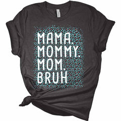Womens Mama Mommy Mom Bruh Shirt Letter Print Mom T Shirts Cute Short Sleeve Tops