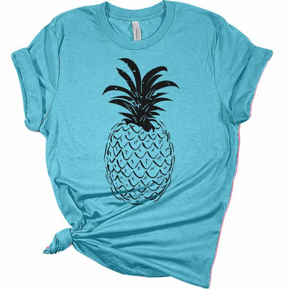 Womens Pineapple Shirt Cute T-Shirt Casual Short Sleeve Top Summer Graphic Tee