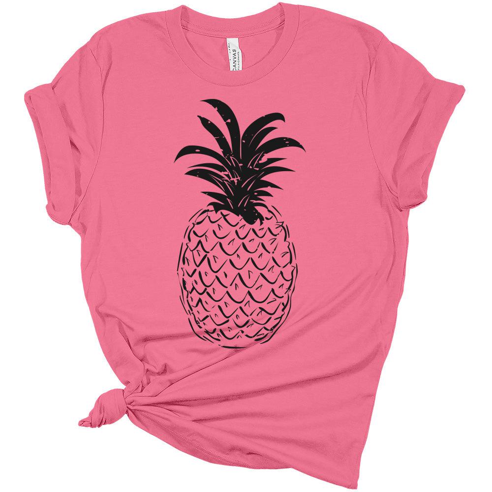 Womens Pineapple Shirt Cute T-Shirt Casual Short Sleeve Top Summer Graphic Tee