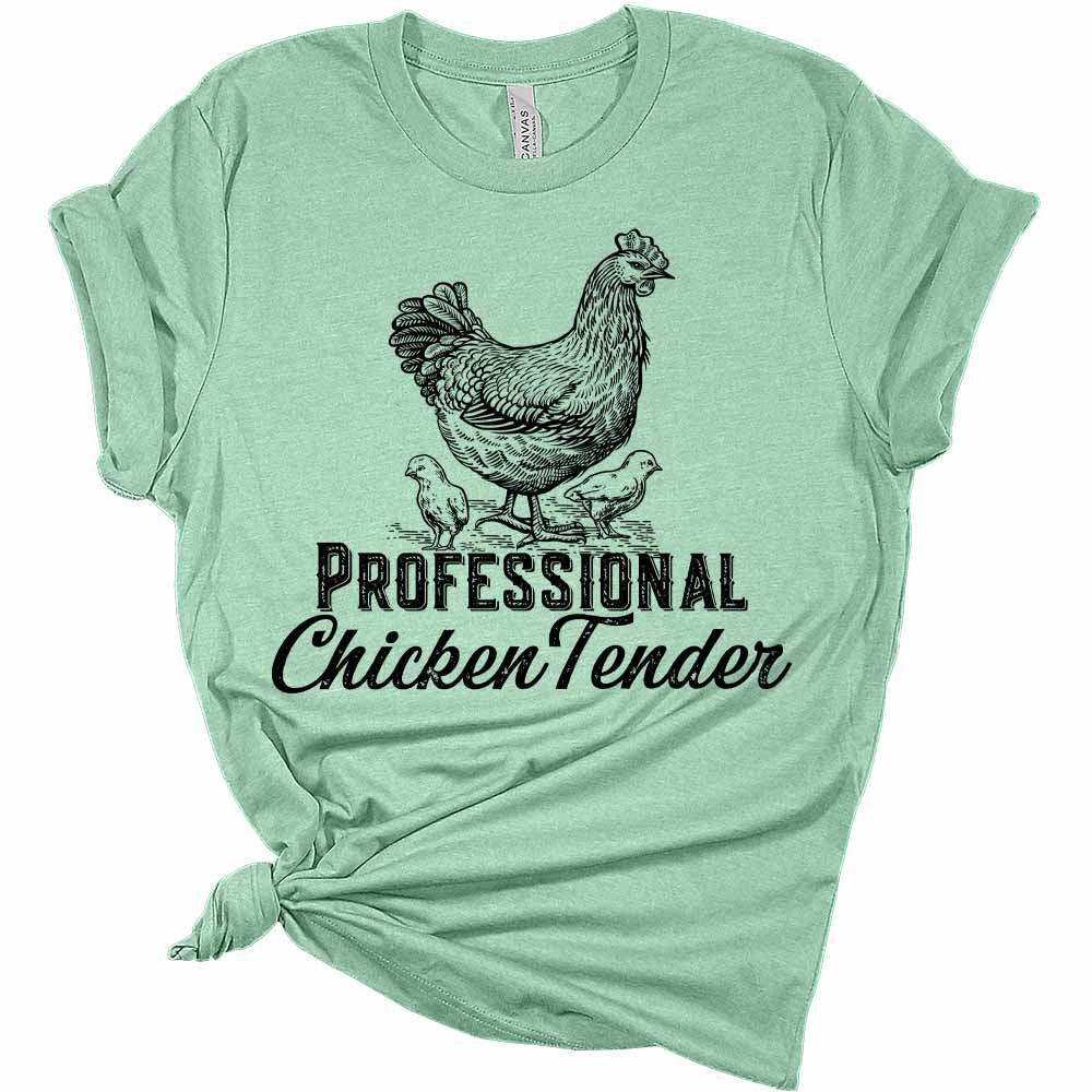 Womens Easter Shirt Professional Chicken Tender T-Shirt Cute Graphic Tee Short Sleeve Top