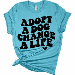 Women's Adot A Dog Shirt Retro T-Shirt Groovy Graphic Tees Letter Print Vintage Summer Tops