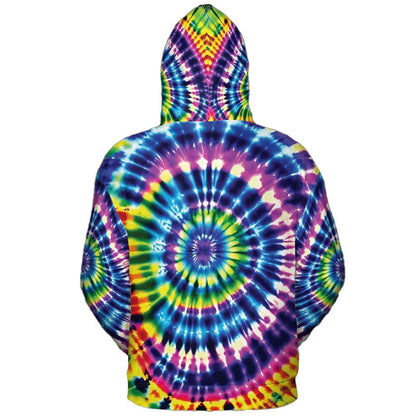 Green Purple Blue Swirl Tie Dye Hoodie