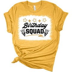 Birthday Squad Graphic Bleach T-Shirt | Graphic T-Shirt | GyftWear