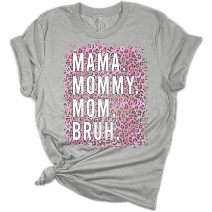 Mama Mommy Mom Bruh Shirt Funny Plus Size Graphic Tees for Women