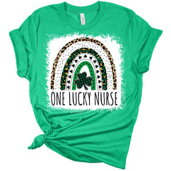 One Lucky Nurse Cute Rainbow St. Patrick's Day Bella Women's T-Shirt
