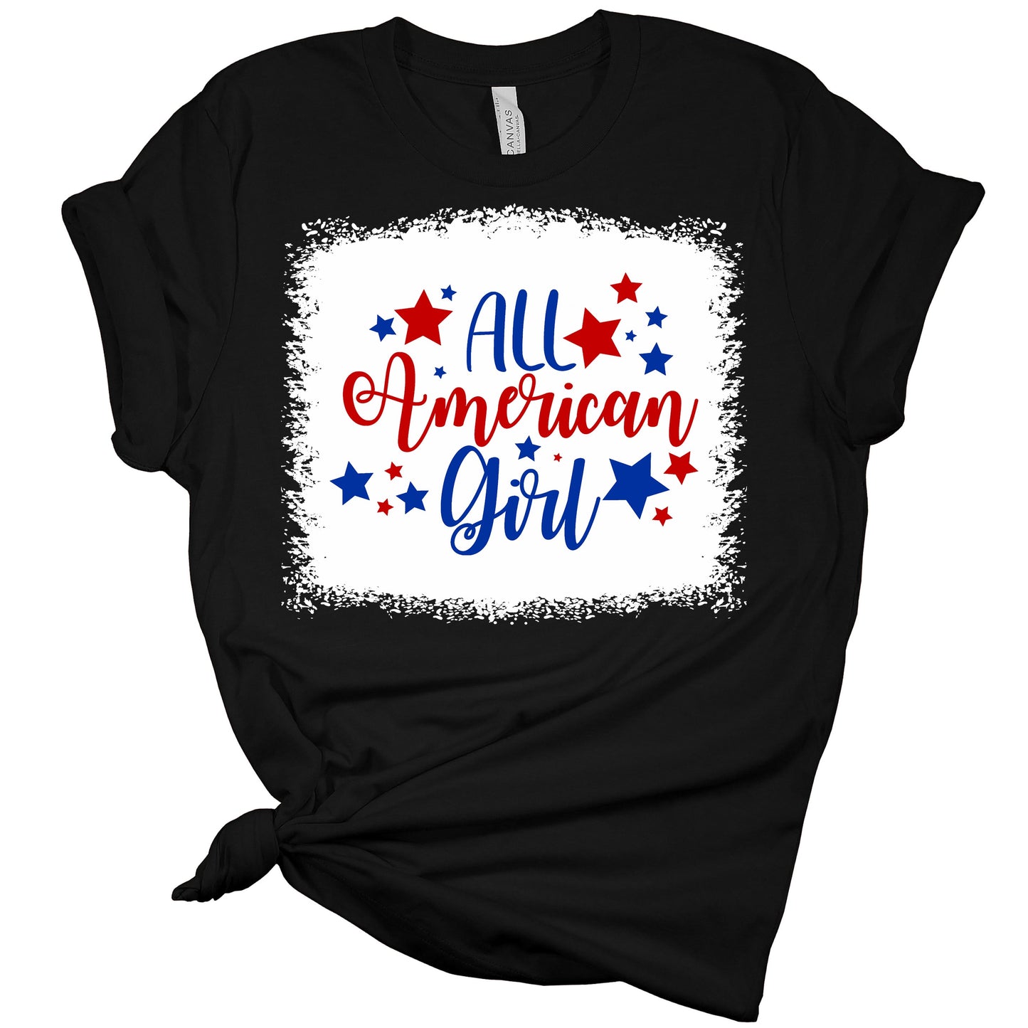 All American Girl Patriotic T-shirt | Women's Graphic T-Shirt | GyftWear