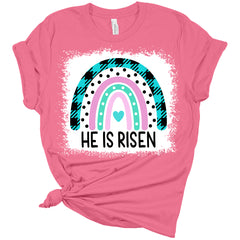 He Is Risen Christian Jesus Women's Bella Easter T-Shirt