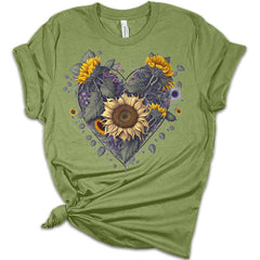 Cottagecore Sunflower Graphic Tees For Women
