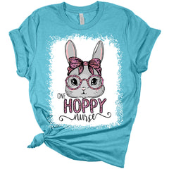 One Hoppy Nurse Easter Bunny Women's Bella Easter T-Shirt