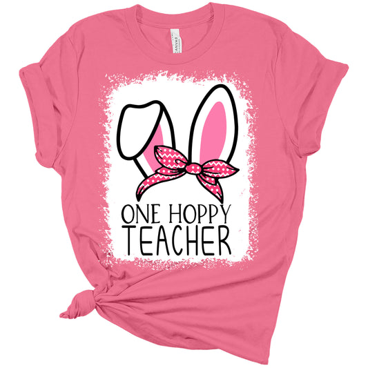 One Hoppy Teacher Women's Bella Easter T-Shirt