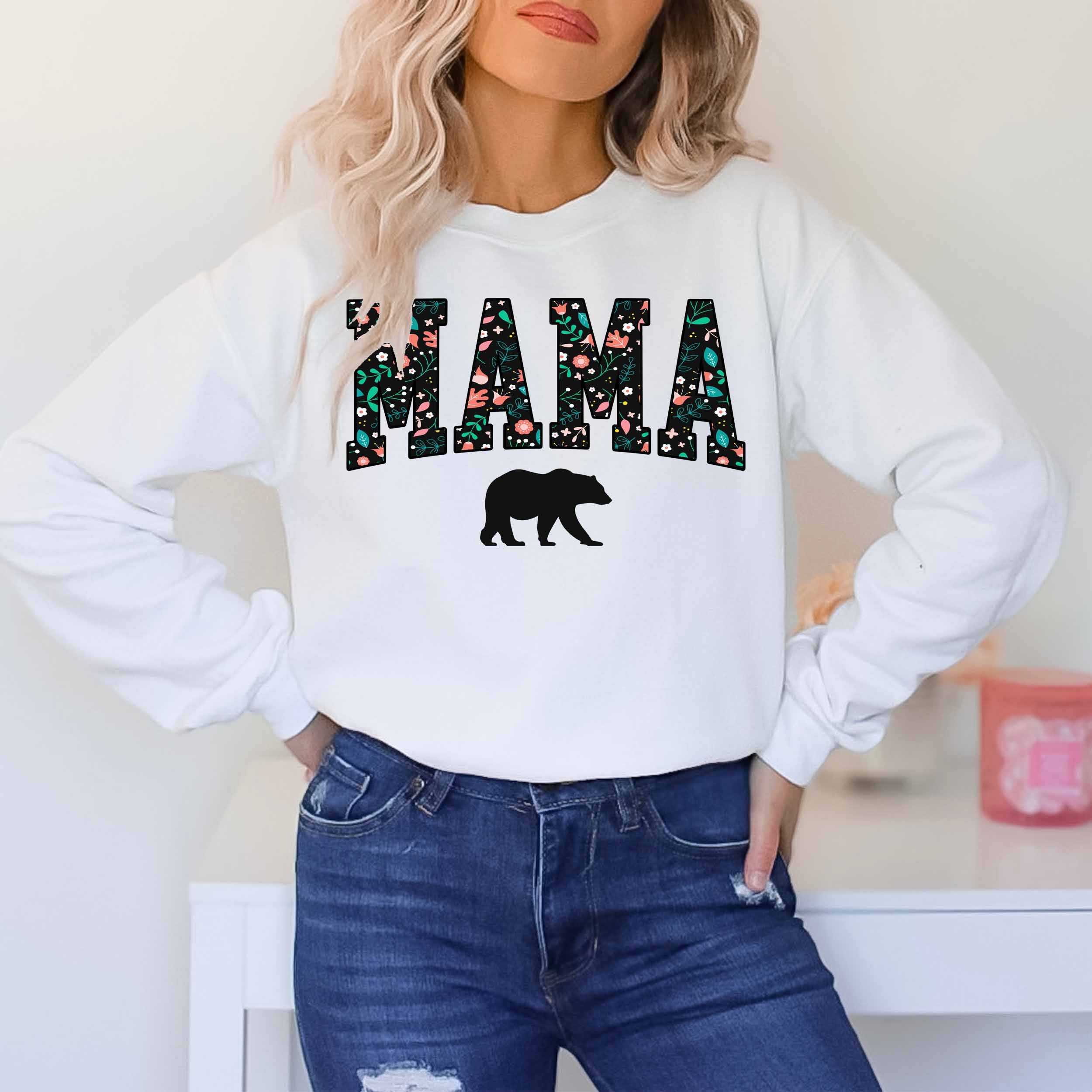 Mama Bear Crewneck Floral Sweatshirt