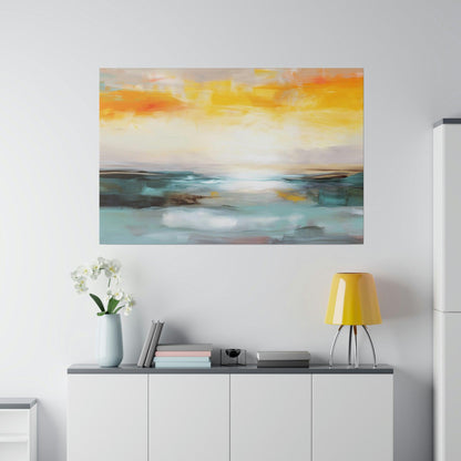 Ocean Sunset 4 Wall Art - Abstract Picture Canvas Print Wall Painting Modern Artwork Wall Art for Living Room Home Office Décor