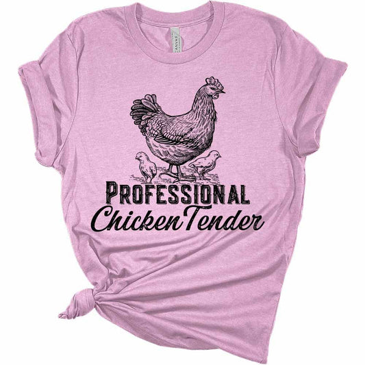 Womens Easter Shirt Professional Chicken Tender T-Shirt Cute Graphic Tee Short Sleeve Top