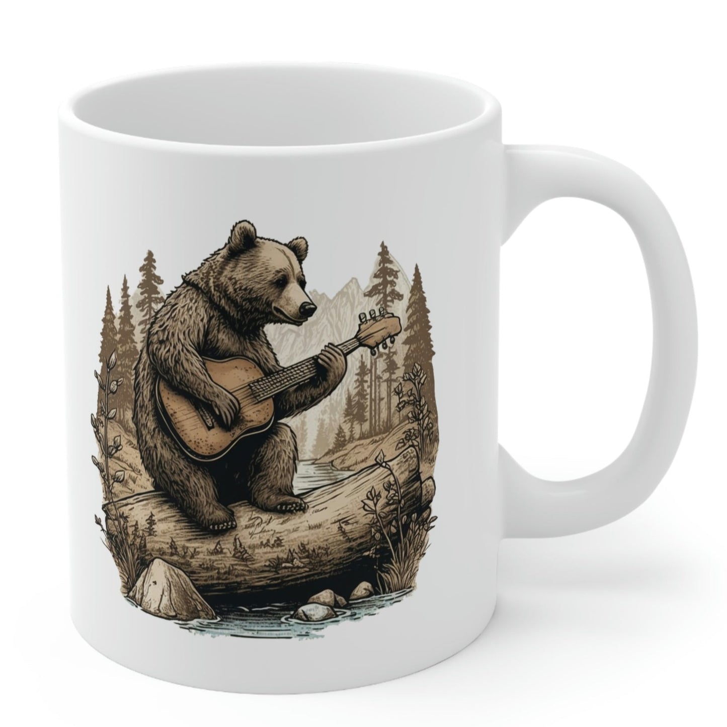 Bear Playing Guitar Mug