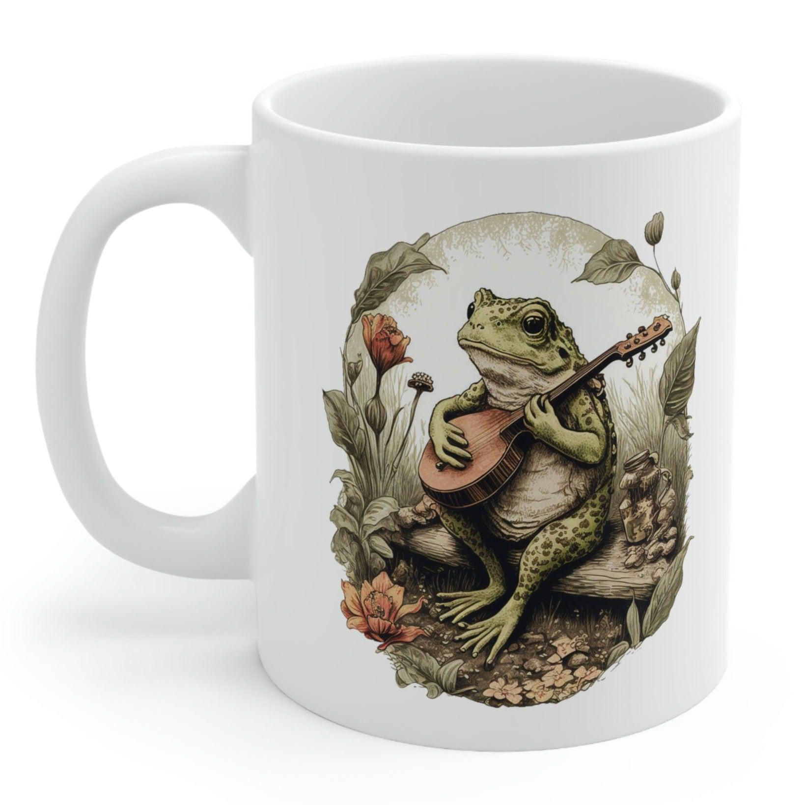 Frog Playing Guitar Coffee Mug
