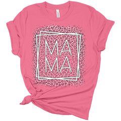 Mama Leopard Fade Print Women's Bella Mom T-Shirt