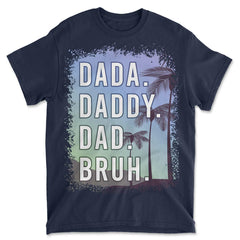 Dada Daddy Dad Bruh Funny Men's Father's Day Vintage Sunset T-Shirt
