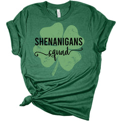 Shenanigans Squad Clover Bella St. Patrick's Day Women's T-Shirt