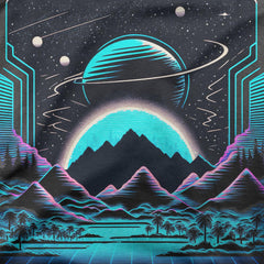 Mens Synthwave Retro Mountain Shirt Space Galaxy Graphic Tees