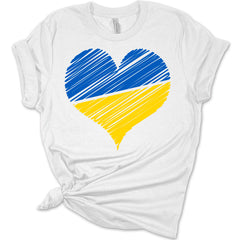 Ukraine Heart Flag Women's Bella T-Shirt