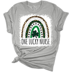 One Lucky Nurse Cute Rainbow St. Patrick's Day Bella Women's T-Shirt