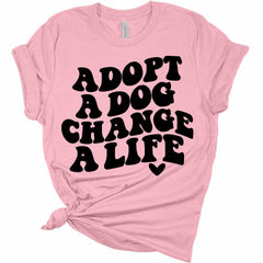 Women's Adot A Dog Shirt Retro T-Shirt Groovy Graphic Tees Letter Print Vintage Summer Tops
