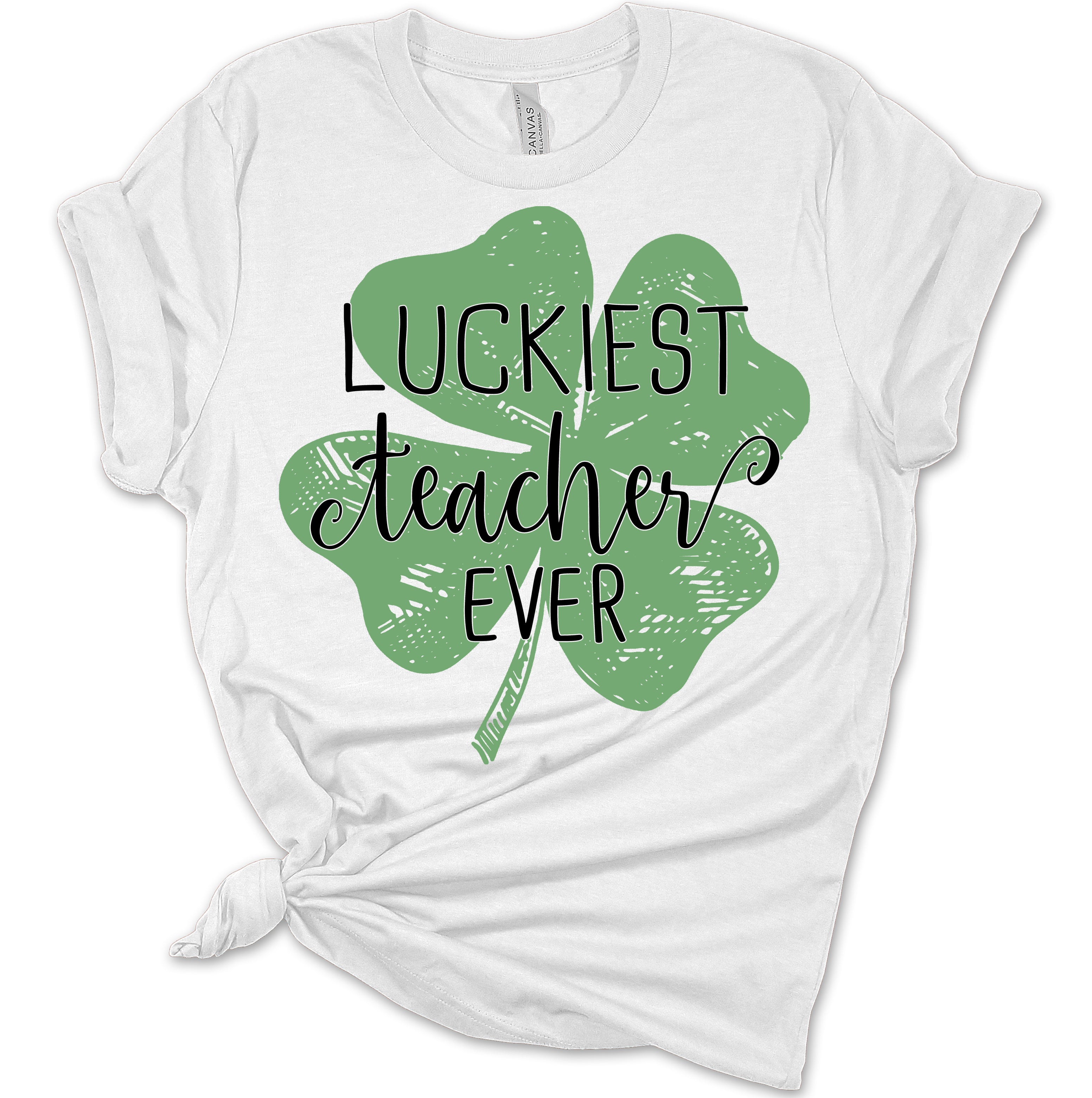 Luckiest Teacher Ever Four Leaf Clover St. Patrick's Day Women's T-Shirt