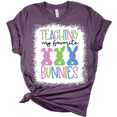Teaching My Favorite Bunnies Women's Bella Easter T-Shirt