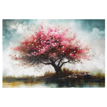 Cherry Blossom Art-Abstract Picture Canvas Print Wall Painting Modern Artwork Canvas Wall Art for Living Room Home Office Décor