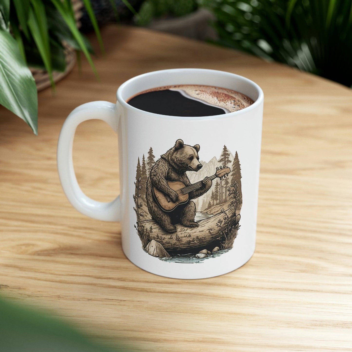 Bear Playing Guitar Mug