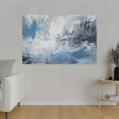 Blue and Grey Wall Art - Abstract Picture Canvas Print Wall Painting Modern Artwork Canvas Wall Art for Living Room Home Office Décor
