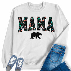 Mama Bear Crewneck Floral Sweatshirt
