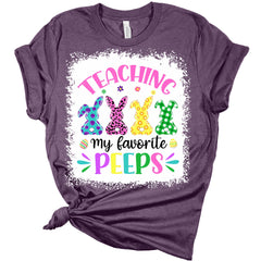 Teaching My Favorite Peeps Women's Bella Easter Teacher T-Shirt
