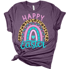 Happy Easter Leopard Women's Bella Easter T-Shirt