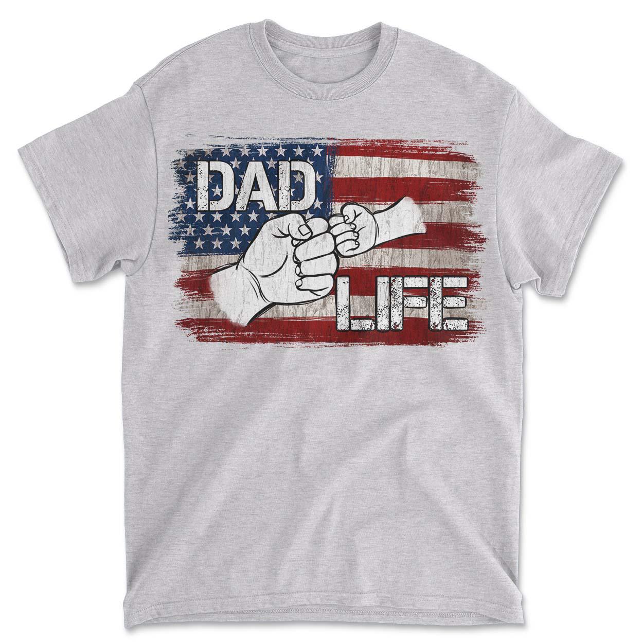 Dad T-Shirt Dad Life American Flag Graphic Shirt