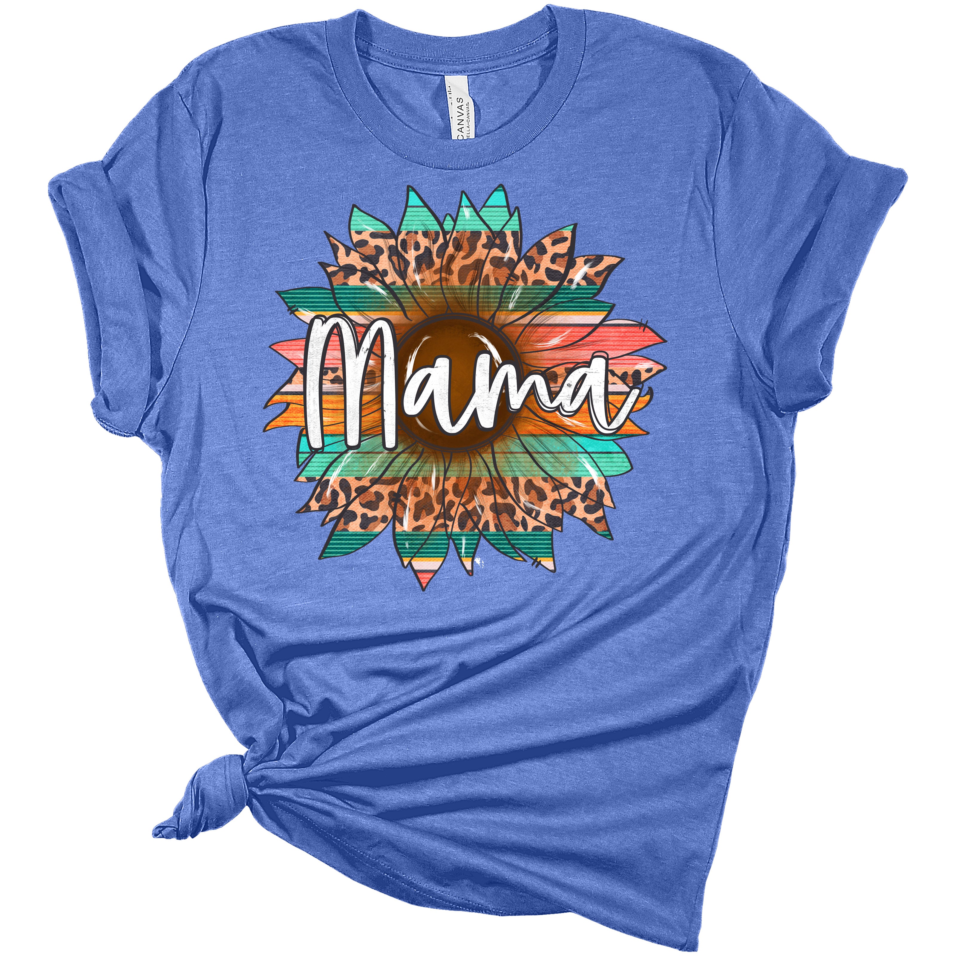 Mama Serape Sunflower Graphic Shirt Women's Bella Mom Gift T-Shirt