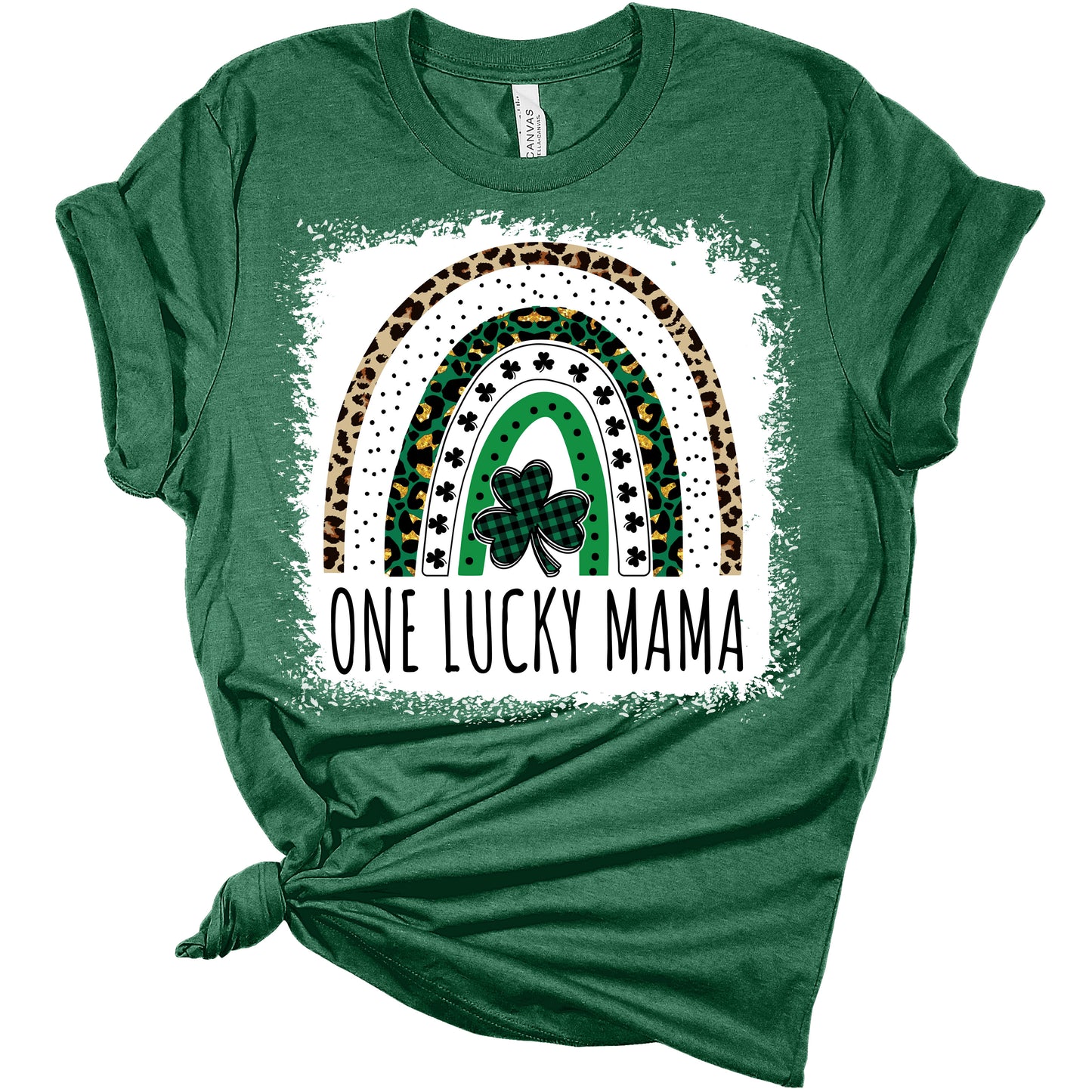 One Lucky Mama Rainbow St. Patrick's Day Bella Women's T-Shirt