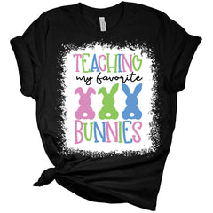 Teaching My Favorite Bunnies Women's Bella Easter T-Shirt
