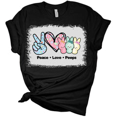 Peace, Love, Peeps Women's Bella Easter T-Shirt