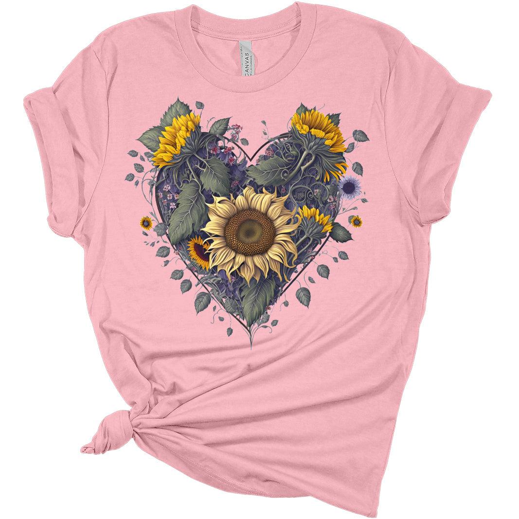 Cottagecore Sunflower Graphic Tees For Women