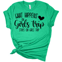 Girls Trip Shirt What Happens On Girls Trip Stays On Girls Trip Women's Bella Summer T-Shirt