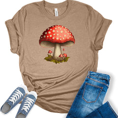 Mushroom Shirt Womens Cottagecore Shirts Cute Mushroom Clothes Aesthetic T-Shirt