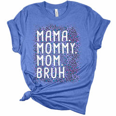 Womens Mama Mommy Mom Bruh Shirt Letter Print Mom T Shirts Cute Graphic Tees Short Sleeve Tops