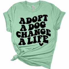 Women's Adot A Dog Shirt Retro T-Shirt Groovy Graphic Tees Letter Print Vintage Summer Tops
