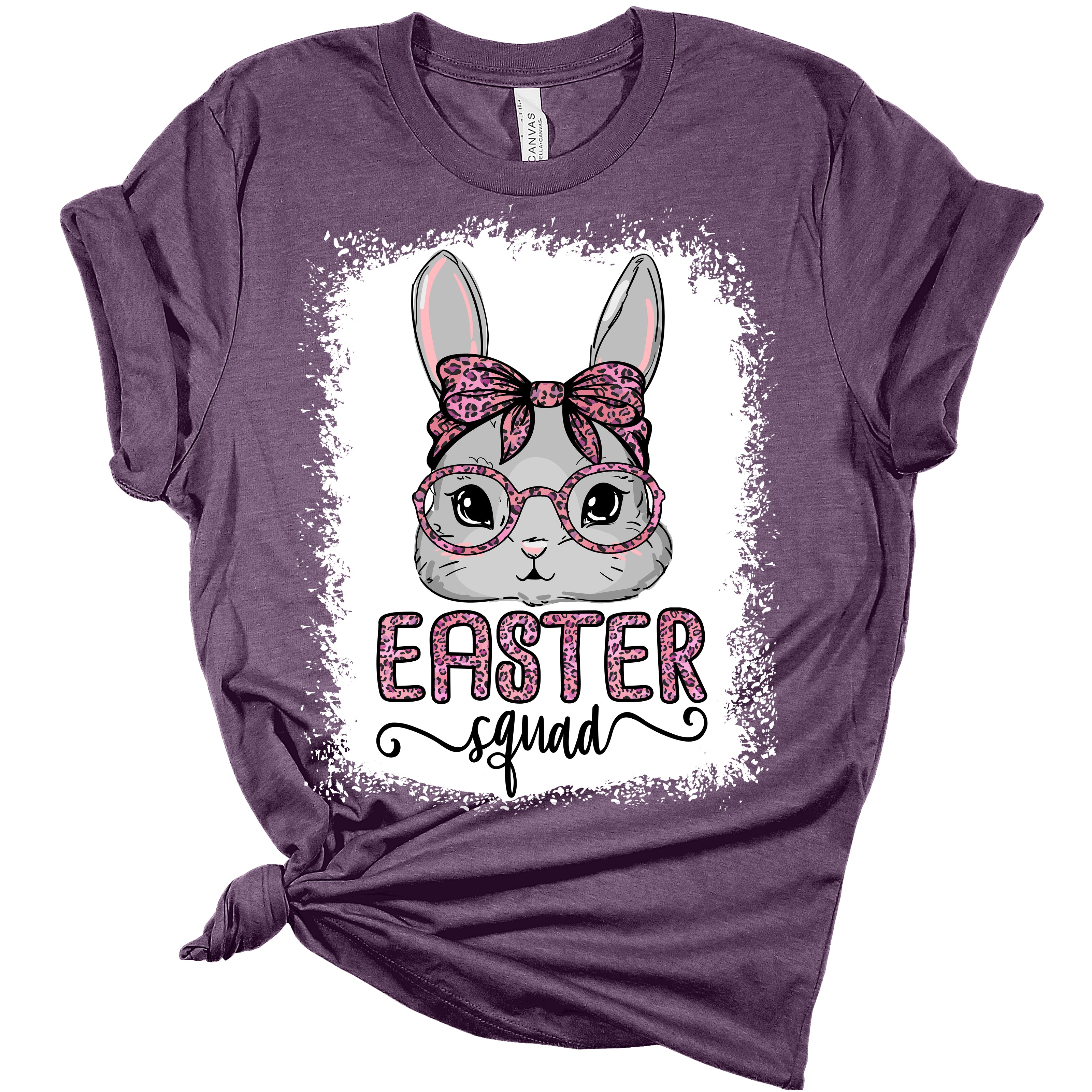 Easter Squad T-Shirt Easter Bunny Face Women's Bella Easter T-Shirt